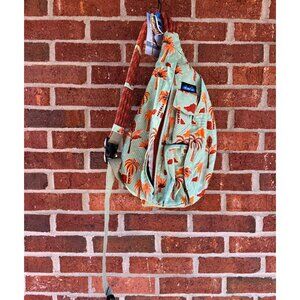 KAVU Rope Sling Bag 🌴 Palm Tree Tropical Print Crossbody Backpack NWT